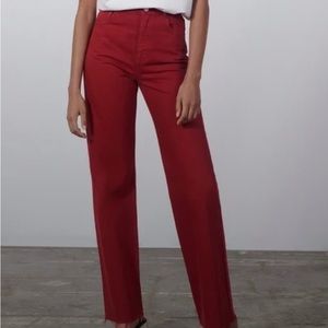 Wine Red Zara Jeans